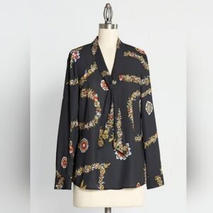 NWT Modcloth Pleasant Confidence Tie-Neck Top